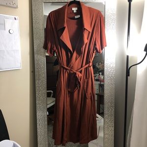 Ava & Viv Rust Duster Vest & Top Set